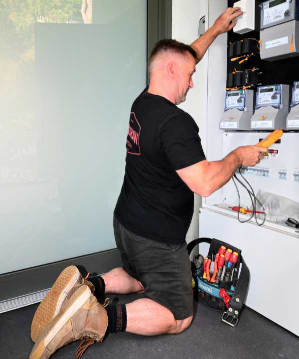 residential electrician at work